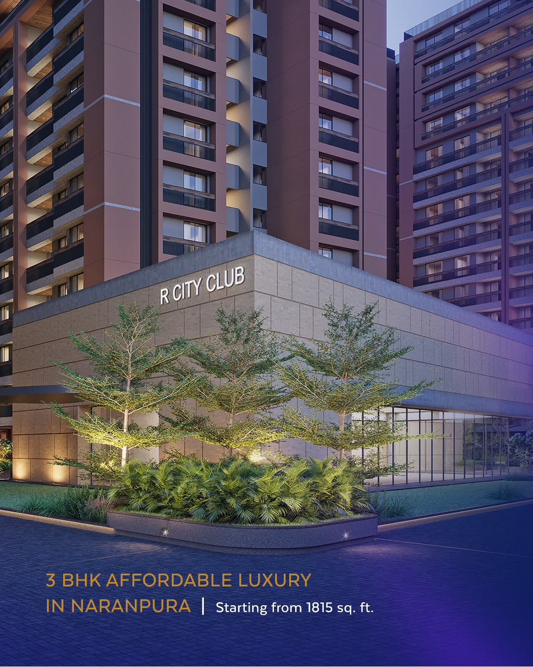 Rameshwar City clubhouse, R City Club — artist's impression