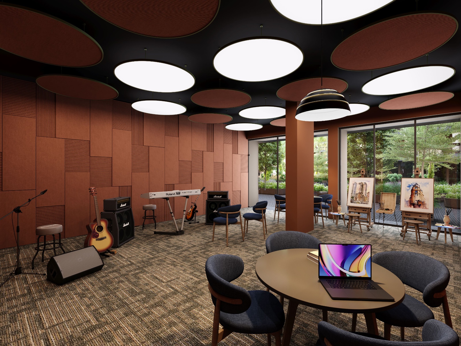 Rameshwar City hobby and music room — artist's impression
