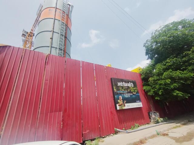 Rameshwar City site entrance and hoarding — actual site photo