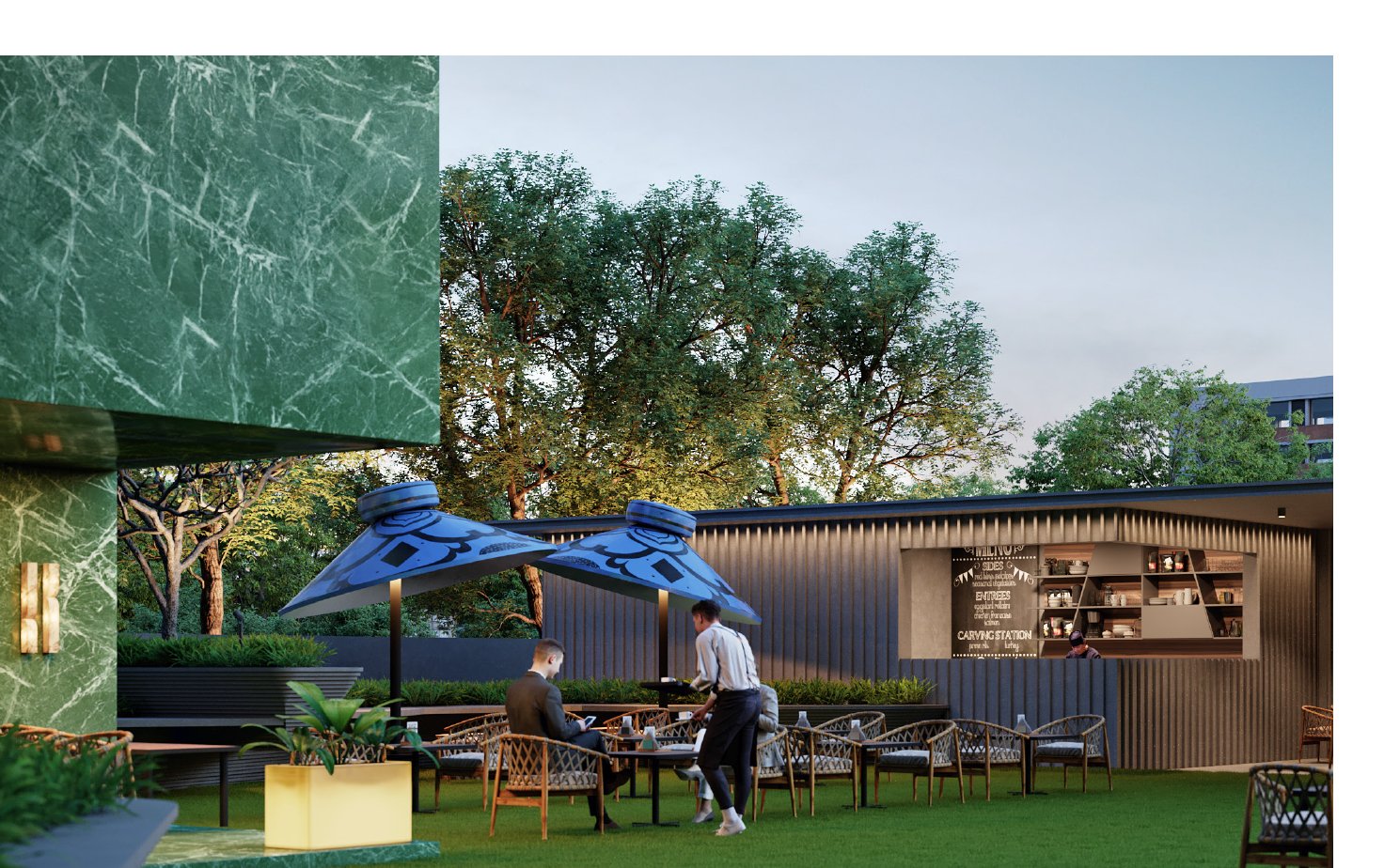 A. Shridhar WYNN rooftop dining and lounge deck — artist's impression